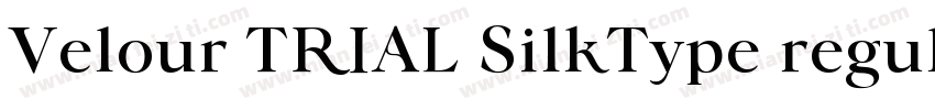 Velour TRIAL SilkType regular字体转换